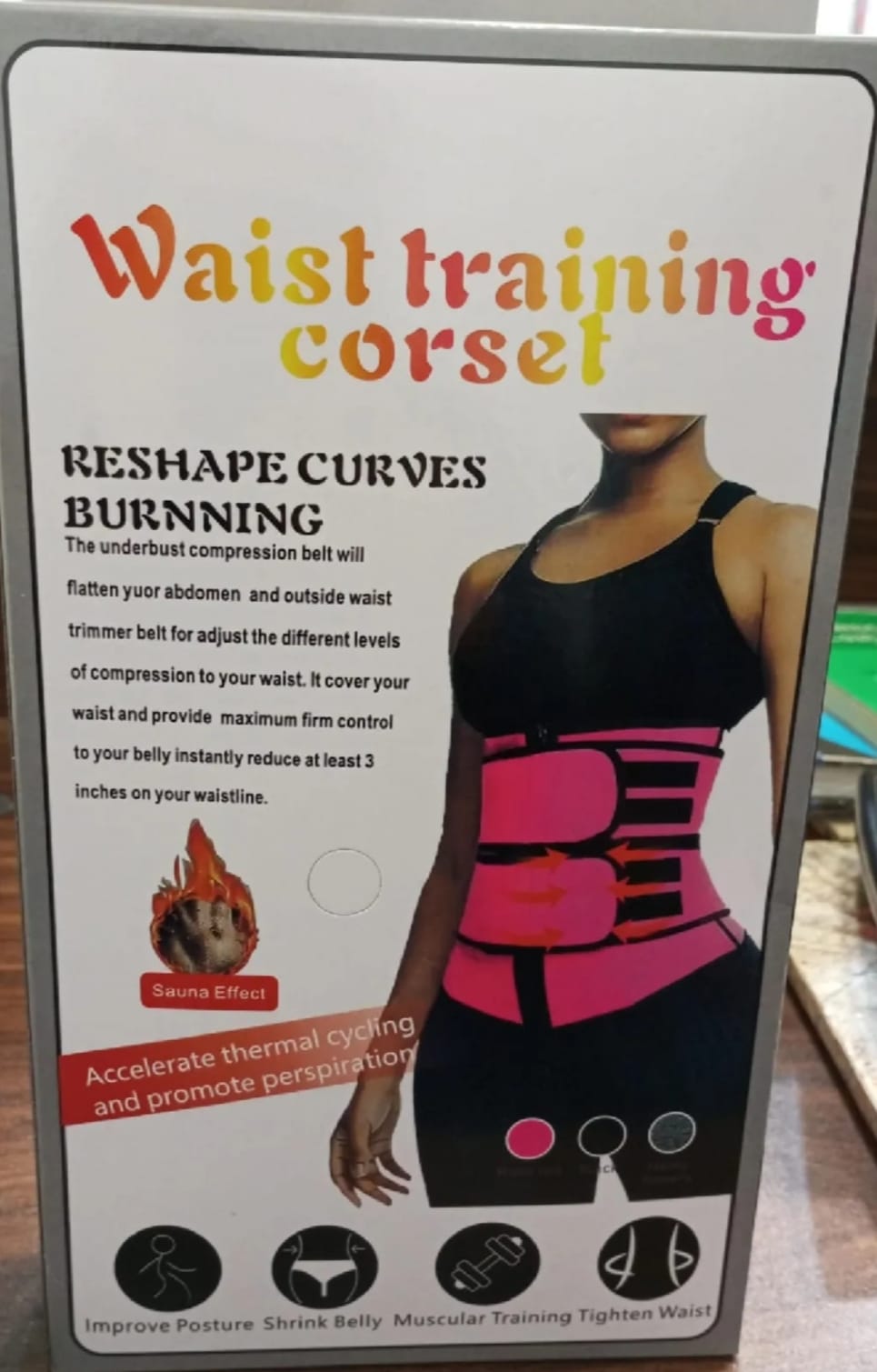 Women’s Waist Training Corset Belt – Tummy Control Body Shaper for Slim Waist, Workout & Daily Wear