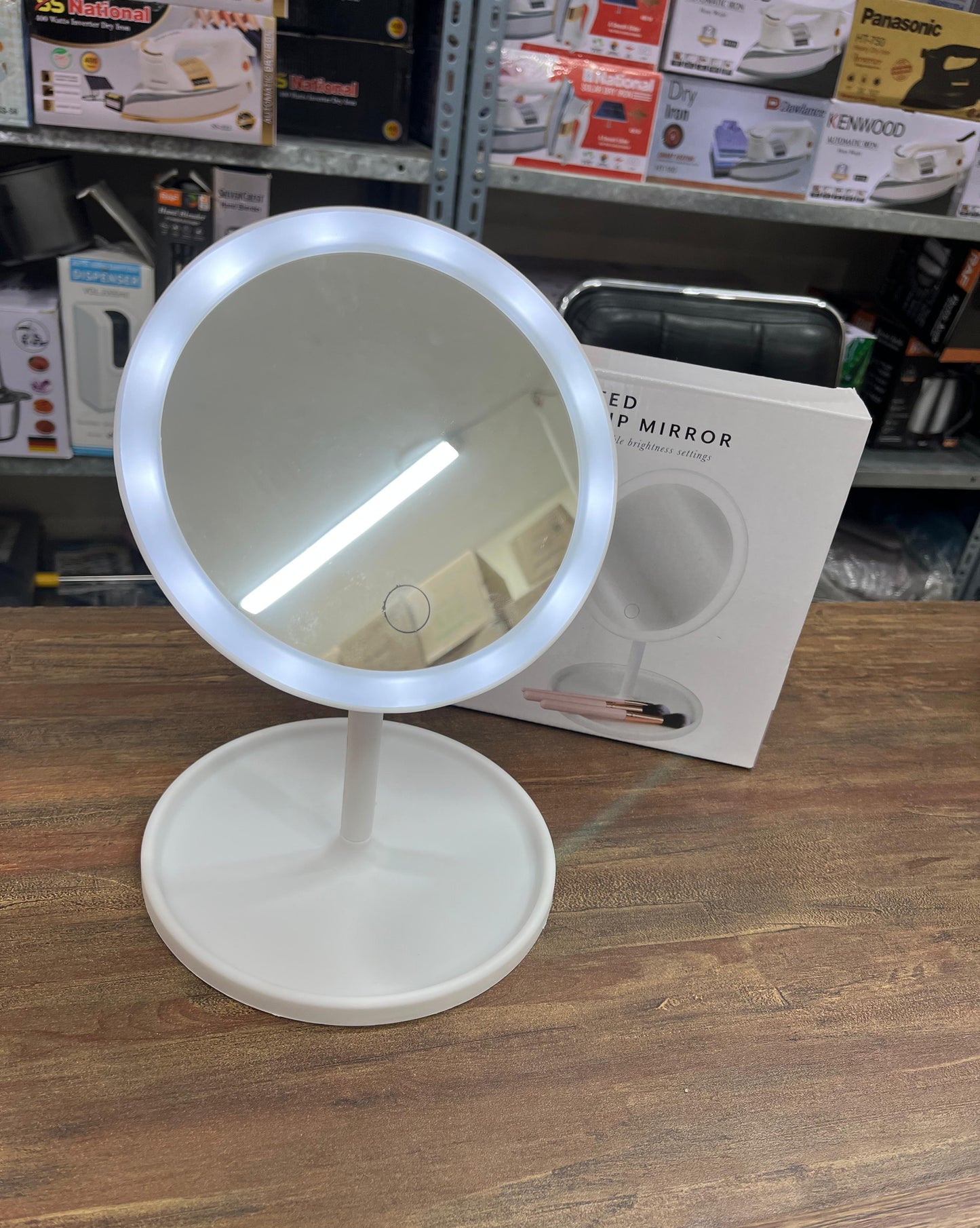 Title: LED Makeup Mirror Rechargeable – Portable Lighted Vanity Mirror with USB Charging