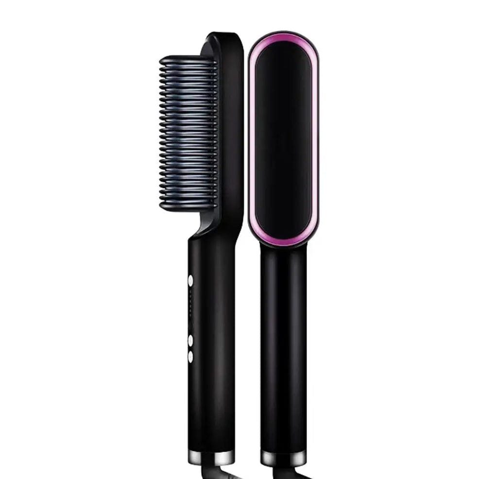 909 Electric Hair Straightener Brush – 2-in-1 Hair Styler Comb with Fast Heating