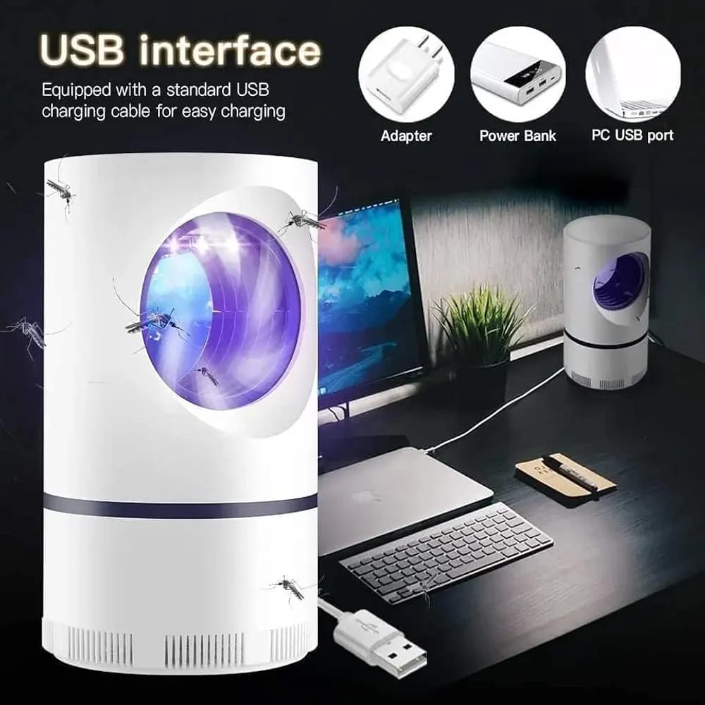 USB Powered Mosquito Killer Lamp – Electric UV LED Bug Zapper for Home, Bedroom, Office & Travel