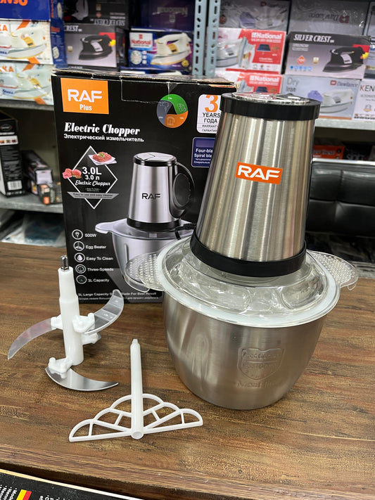 5-in-1 Silver Crest 3L Electric Meat Chopper | Electric & Hand Push Food Processor