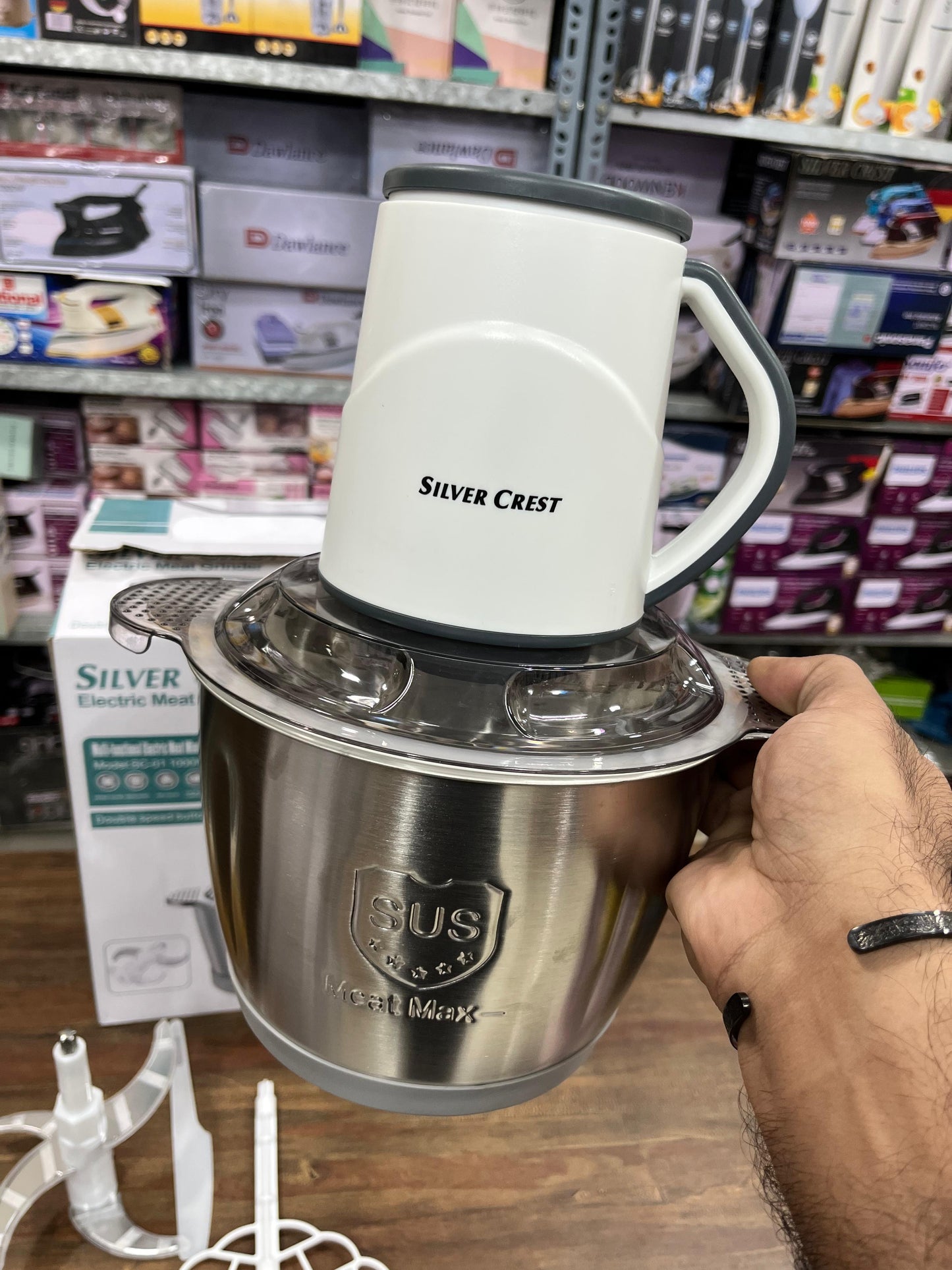RAF 3L Electric Meat Chopper | 4 Stainless Steel Blades | 2-Speed High Power Food Processor
