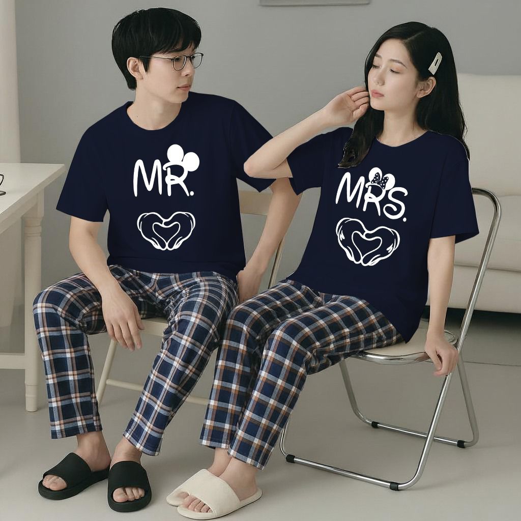 New Couple Night Suit for Men & Women – Soft Cotton Jersey Nightwear