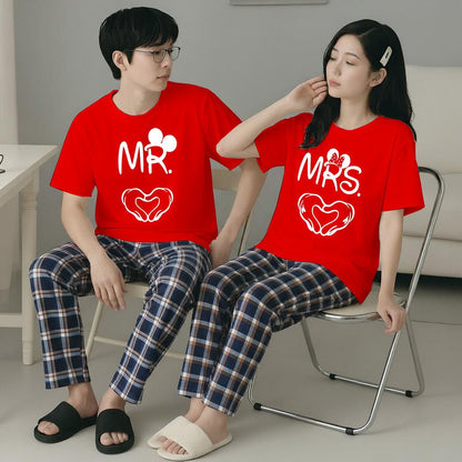 New Couple Night Suit for Men & Women – Soft Cotton Jersey Nightwear