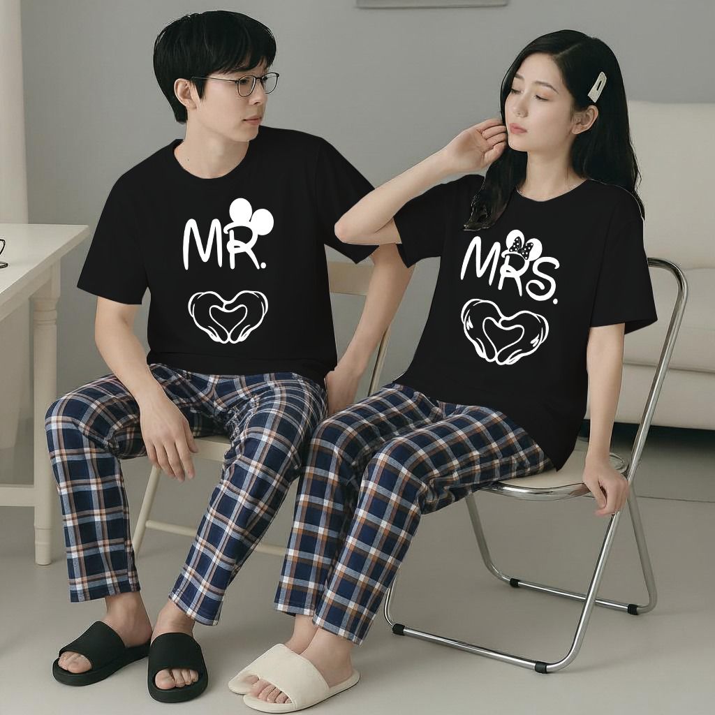 New Couple Night Suit for Men & Women – Soft Cotton Jersey Nightwear