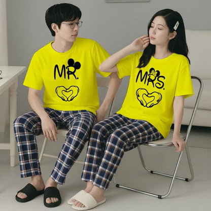 New Couple Night Suit for Men & Women – Soft Cotton Jersey Nightwear