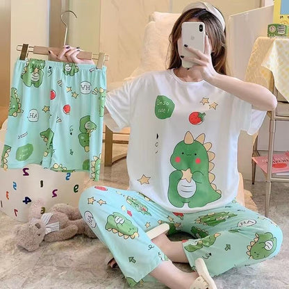 Premium 3-Piece Malai Cotton Nightwear