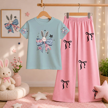 Kids T-Shirt & Flapper 2-Piece Set | 3D Digital Print