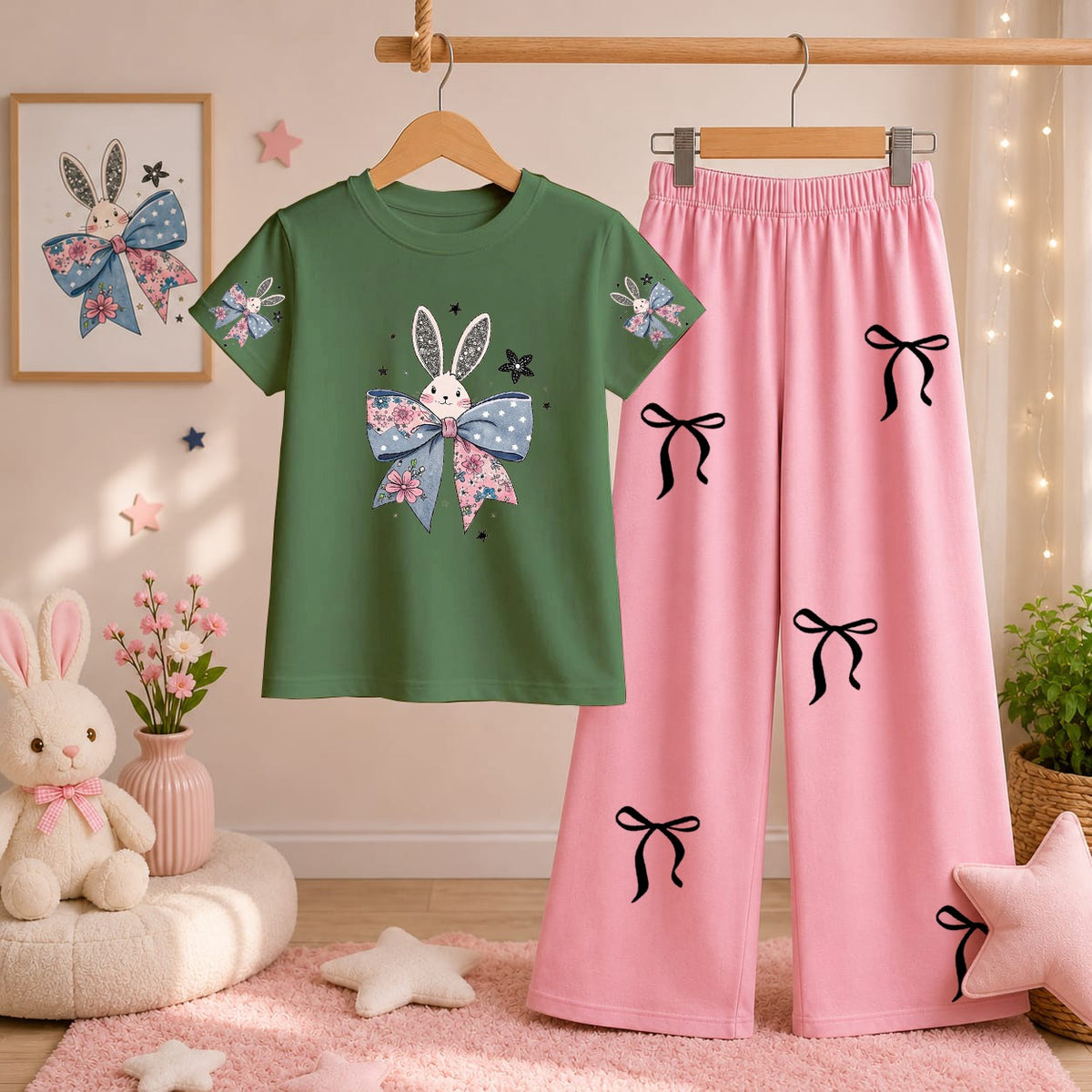 Kids T-Shirt & Flapper 2-Piece Set | 3D Digital Print