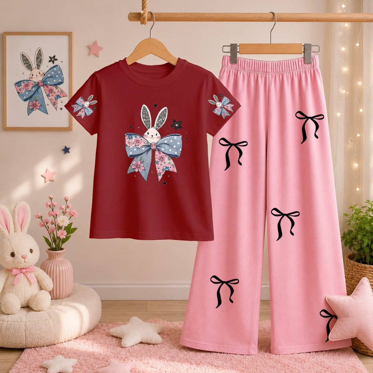 Kids T-Shirt & Flapper 2-Piece Set | 3D Digital Print