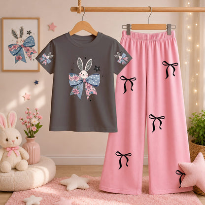 Kids T-Shirt & Flapper 2-Piece Set | 3D Digital Print