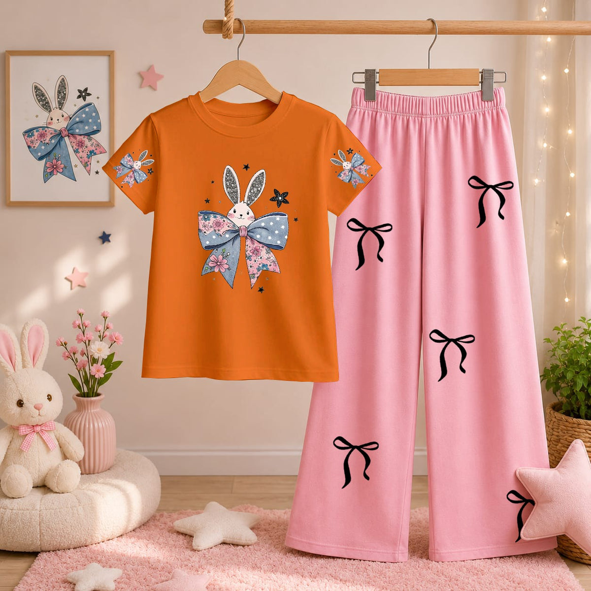 Kids T-Shirt & Flapper 2-Piece Set | 3D Digital Print