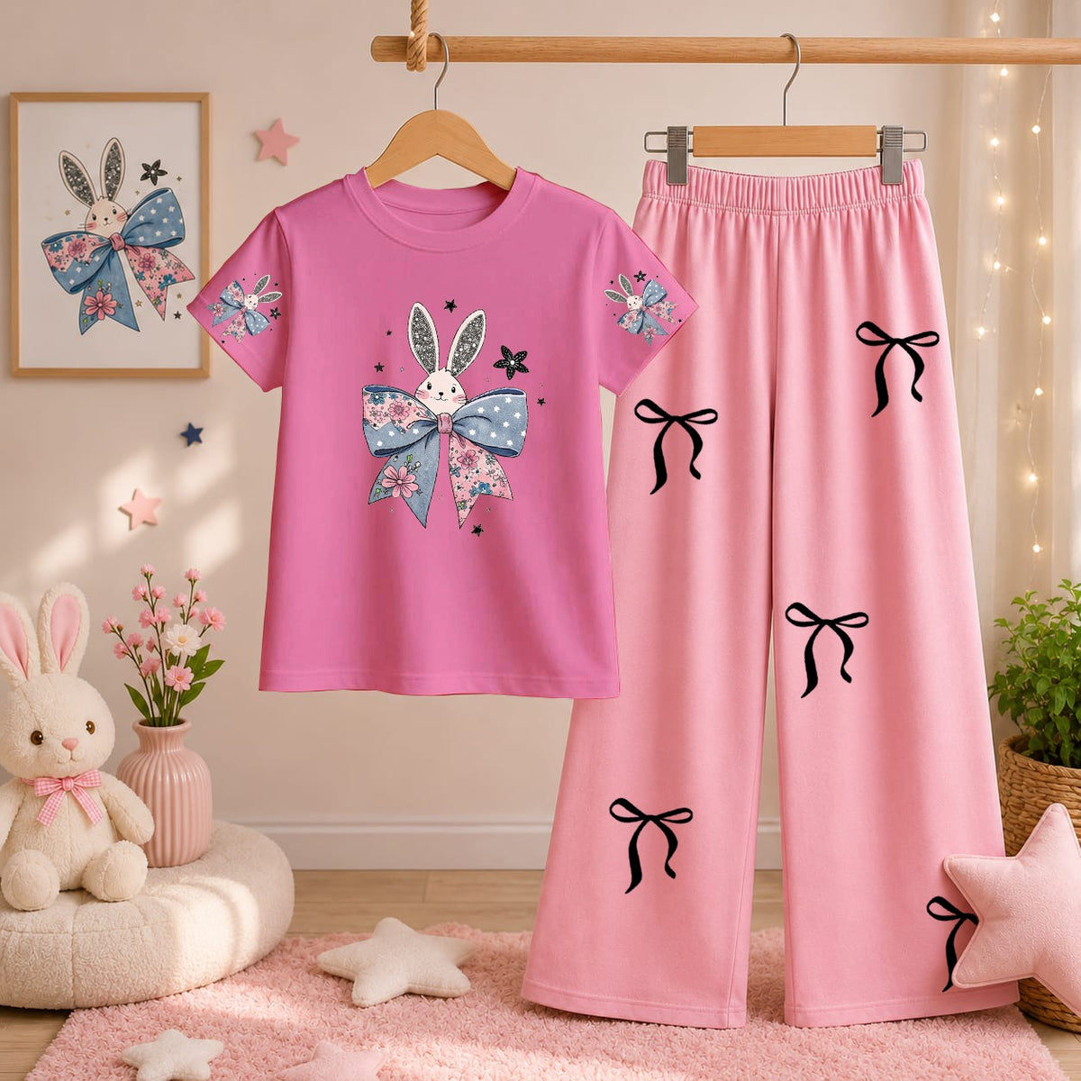 Kids T-Shirt & Flapper 2-Piece Set | 3D Digital Print