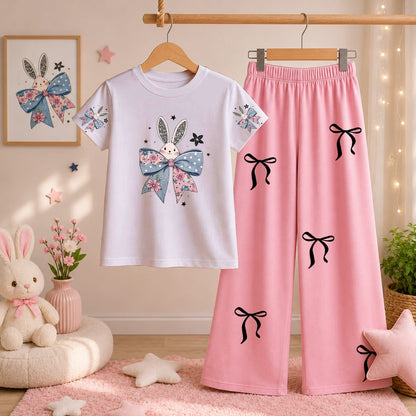 Kids T-Shirt & Flapper 2-Piece Set | 3D Digital Print