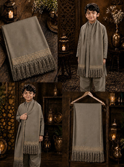 Premium Wool Pashmina Plain Shawl for Kids