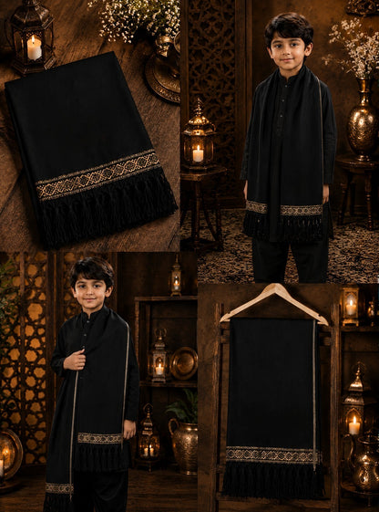Premium Wool Pashmina Plain Shawl for Kids