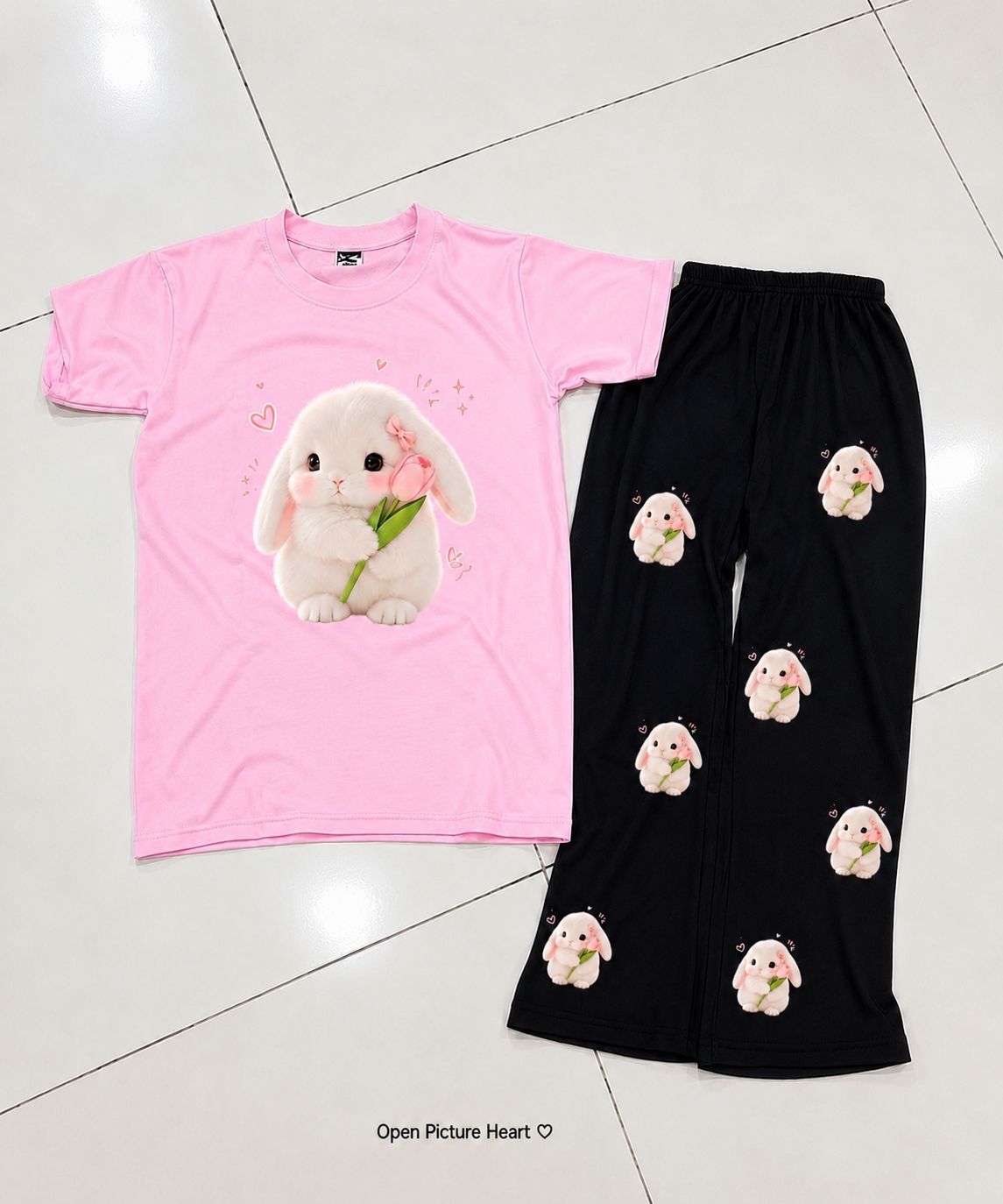 Kids T-Shirt & Flapper 2-Piece Set | 3D Digital Print
