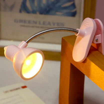 Flexible Clip-On LED Desk Lamp – Adjustable Gooseneck Study Light with Table Clamp