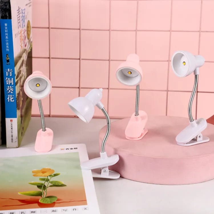 Flexible Clip-On LED Desk Lamp – Adjustable Gooseneck Study Light with Table Clamp