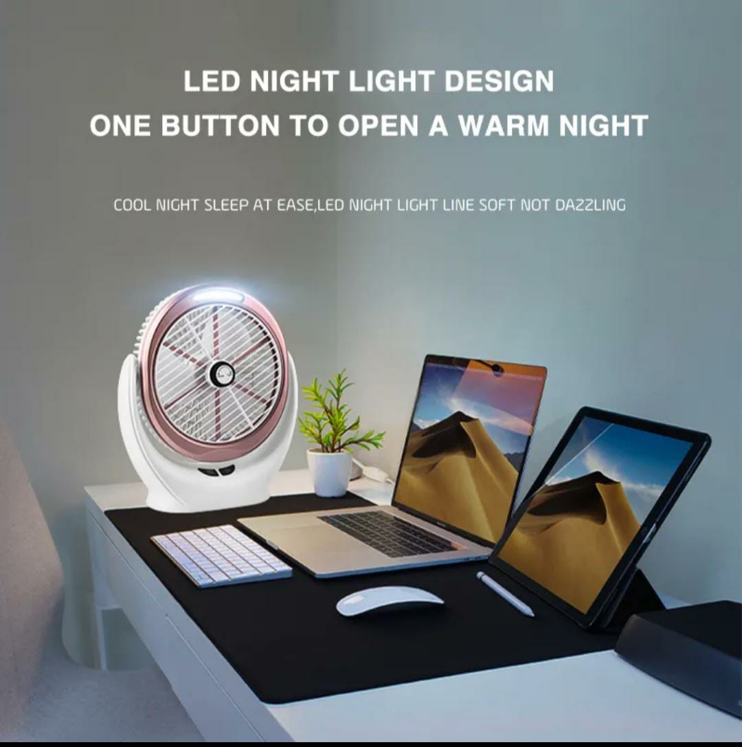 Portable Table Fan with Adjustable Tilt, Powerful Airflow & Compact Design