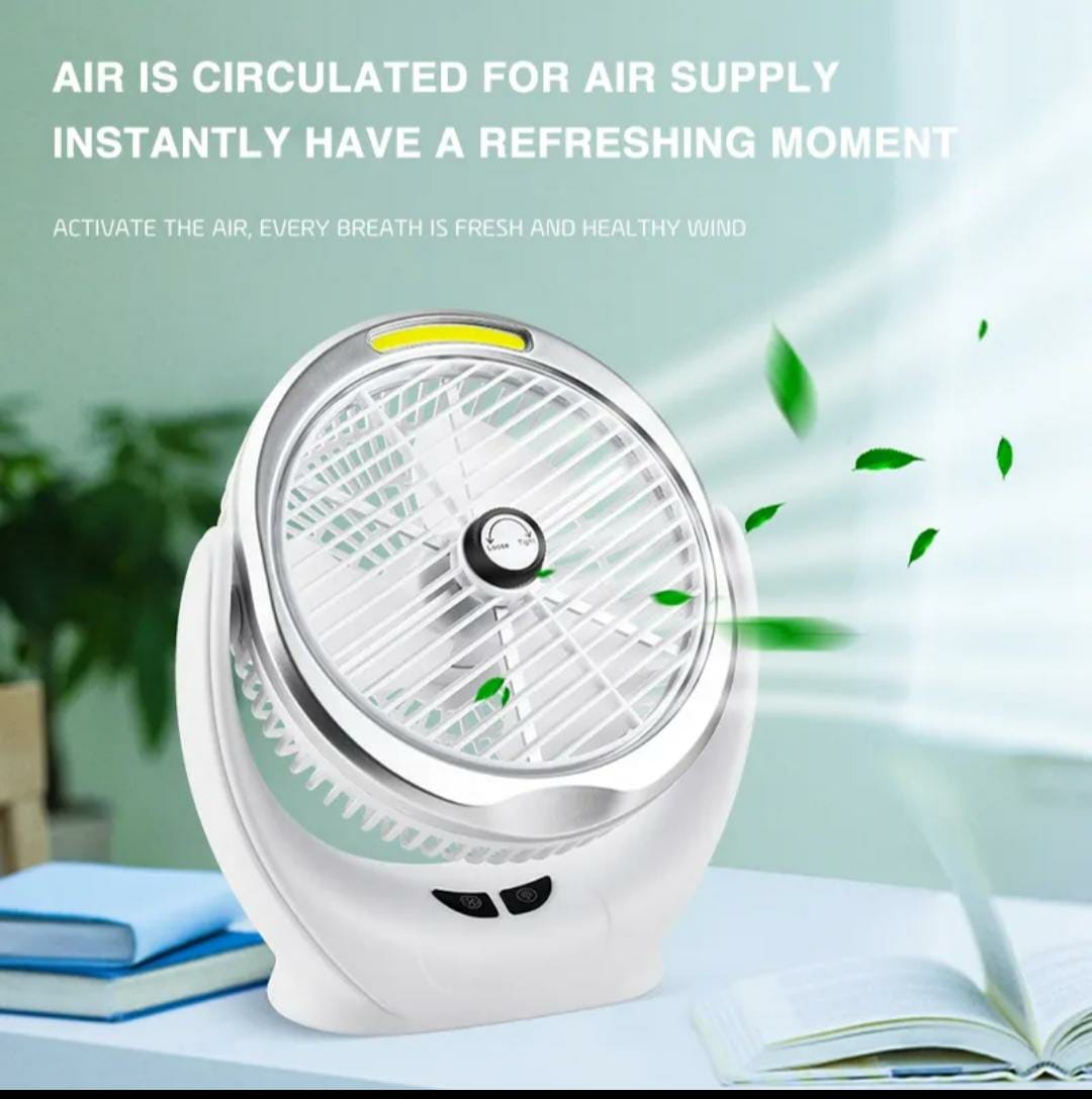 Portable Table Fan with Adjustable Tilt, Powerful Airflow & Compact Design