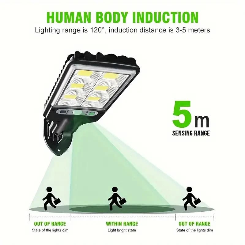 200W Solar-Powered Outdoor Street Light with Remote Control & Motion Sensor