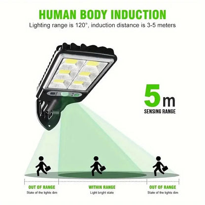 200W Solar-Powered Outdoor Street Light with Remote Control & Motion Sensor