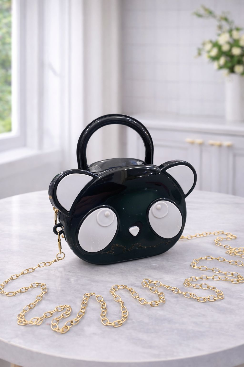 Kidz Panda Design Fiber Bag – Cute Cartoon bag for Kids