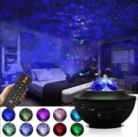 Starry Sky Galaxy Projector with Bluetooth Speaker, Remote Control & Multicolor LED Night Light