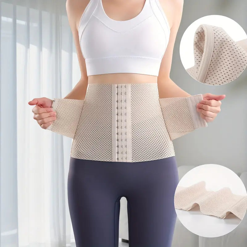 3-Hook Waist Support & Compression Belt for Women - Adjustable Body Shaper