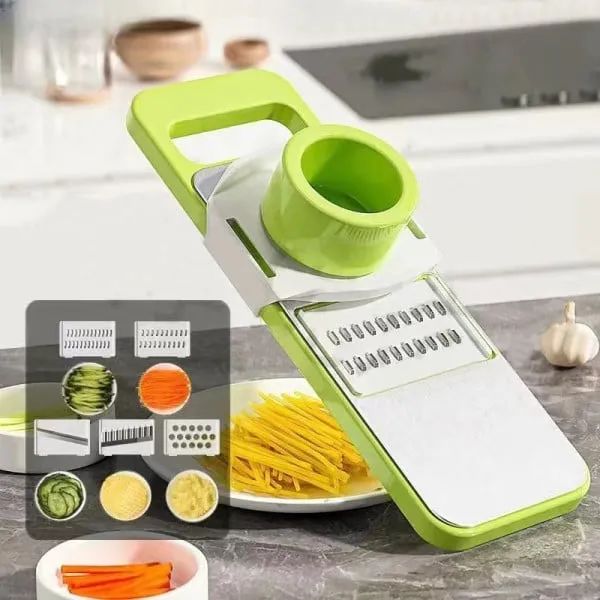 5-in-1 Stainless Steel Vegetable Cutter | Fast, Safe & Effortless Chopping