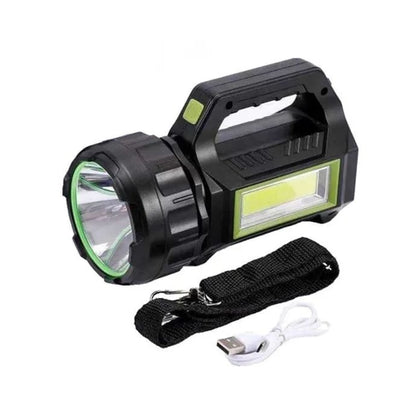 30W LED Solar Rechargeable High Power Torch | 1500M Long Range Searchlight | USB Type-C Charging | 20000mAh Power Bank | Emergency Handheld Flashlight
