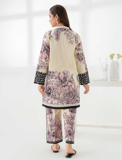 Elegant 2PC Suit with Digital Print and Bell Bottom