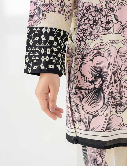 Elegant 2PC Suit with Digital Print and Bell Bottom