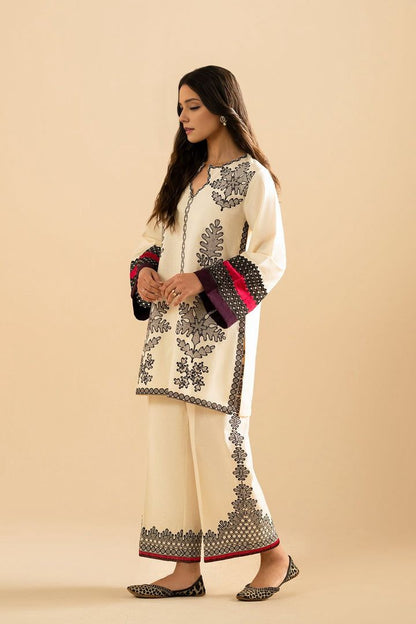 Swiss Bloom Digital Print 2Pc Suit - Swiss Lawn Fabric