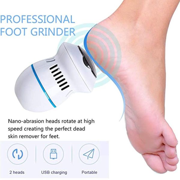 Electric Foot Grinder with Vacuum – Pedicure Callus Remover & Dead Skin Cleaner