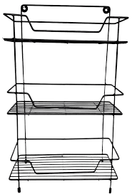 3 Tier Square Storage Organizer Rack | Multipurpose Kitchen & Bathroom Shelf Stand
