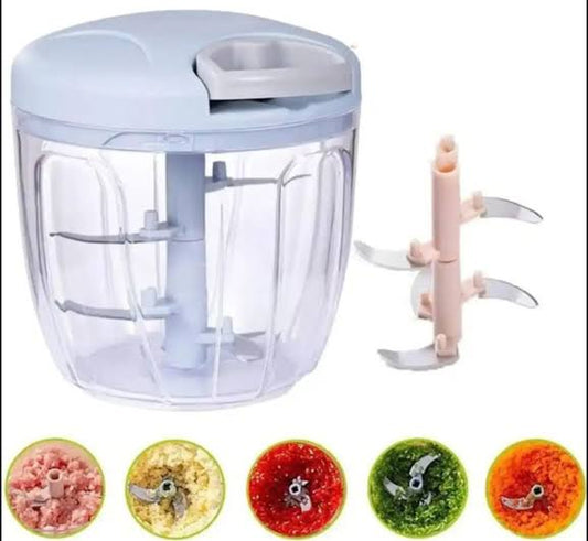 5-Blade 900ML Manual Food Chopper – Quick & Easy Kitchen Chopper