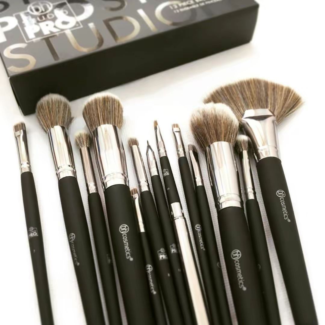 BH Cosmetics Studio Pro 13-Piece Vegan Makeup Brush Set – Professional Face & Eye Brushes