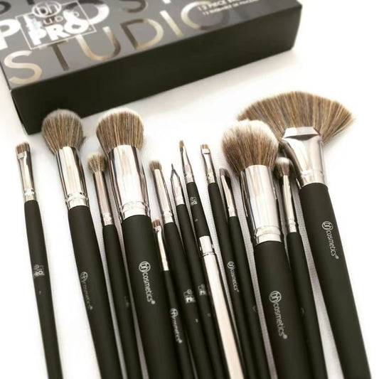 BH Cosmetics Studio Pro 13-Piece Vegan Makeup Brush Set – Professional Face & Eye Brushes