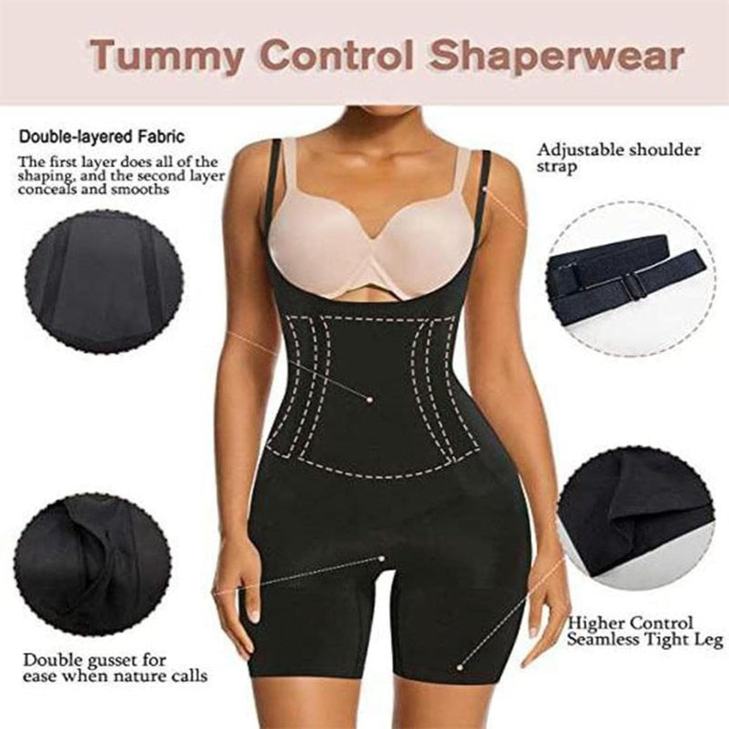 Full Body Shaper Wide Stripe