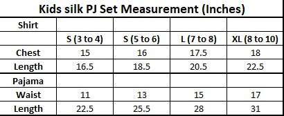 TEEDOT Kids Silk Night Suit for Girls