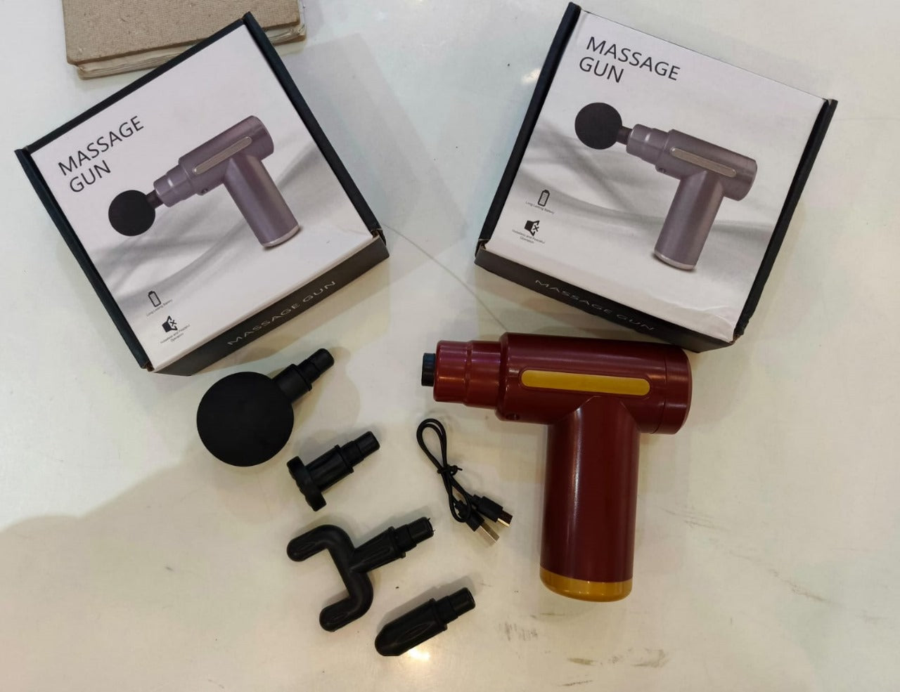 Rechargeable Massage Gun with 4 Attachments