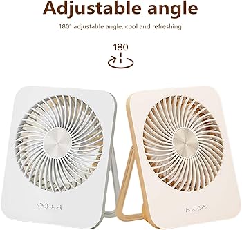 Portable USB Mini Desk Fan with 180° Adjustable Angle – Silent Cooling Air Circulator for Home & Office