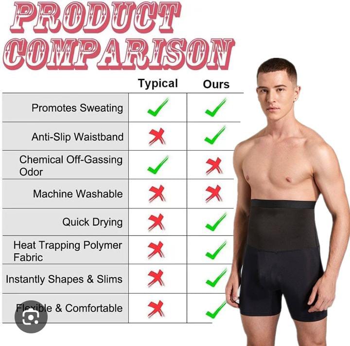 Men's Cross Notch Half Body Shaper
