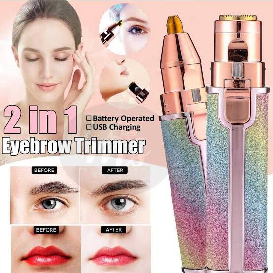 Flawless 2 in 1 Eye Brow Trimmer Facial Hair Remover