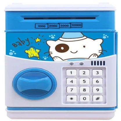 Kids Digital Money Saving Box ATM – Cute Cat Coin Bank with Password Lock