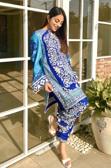 Ethereal Grace 2Pc Digital Print Ensemble – Swiss Lawn Edition
