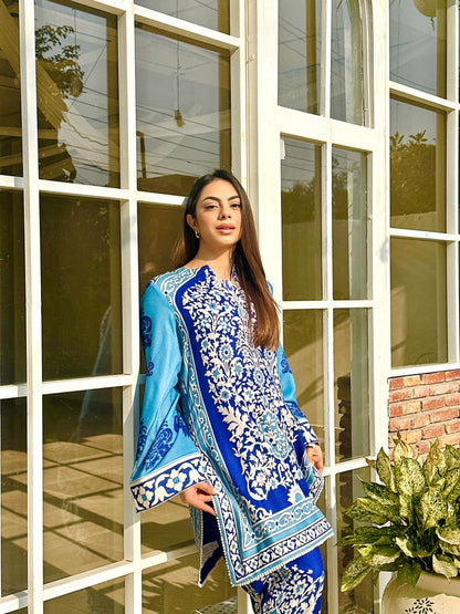 Ethereal Grace 2Pc Digital Print Ensemble – Swiss Lawn Edition