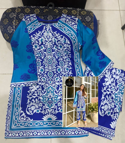 Ethereal Grace 2Pc Digital Print Ensemble – Swiss Lawn Edition